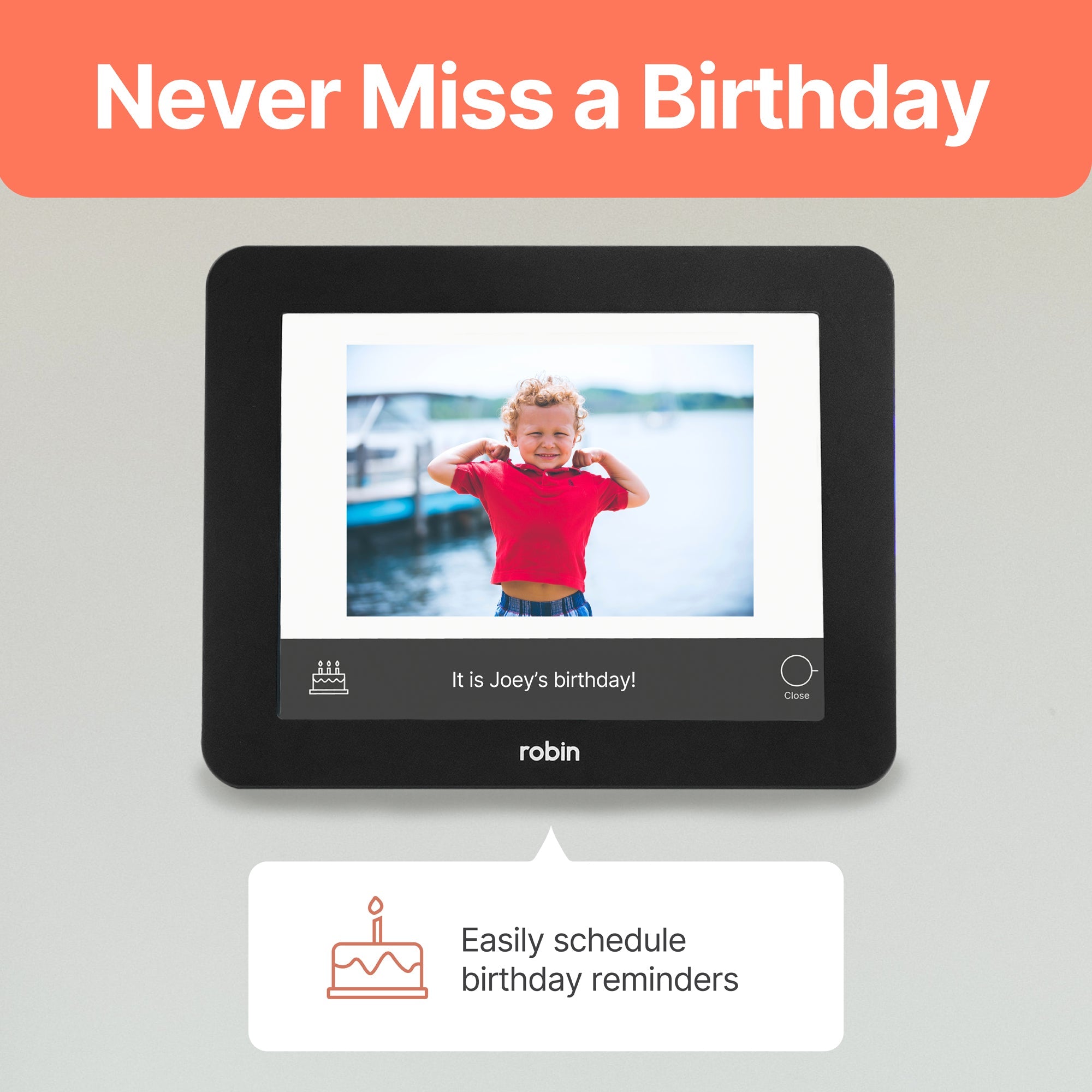 Robin 8" Day Clock Mahogany