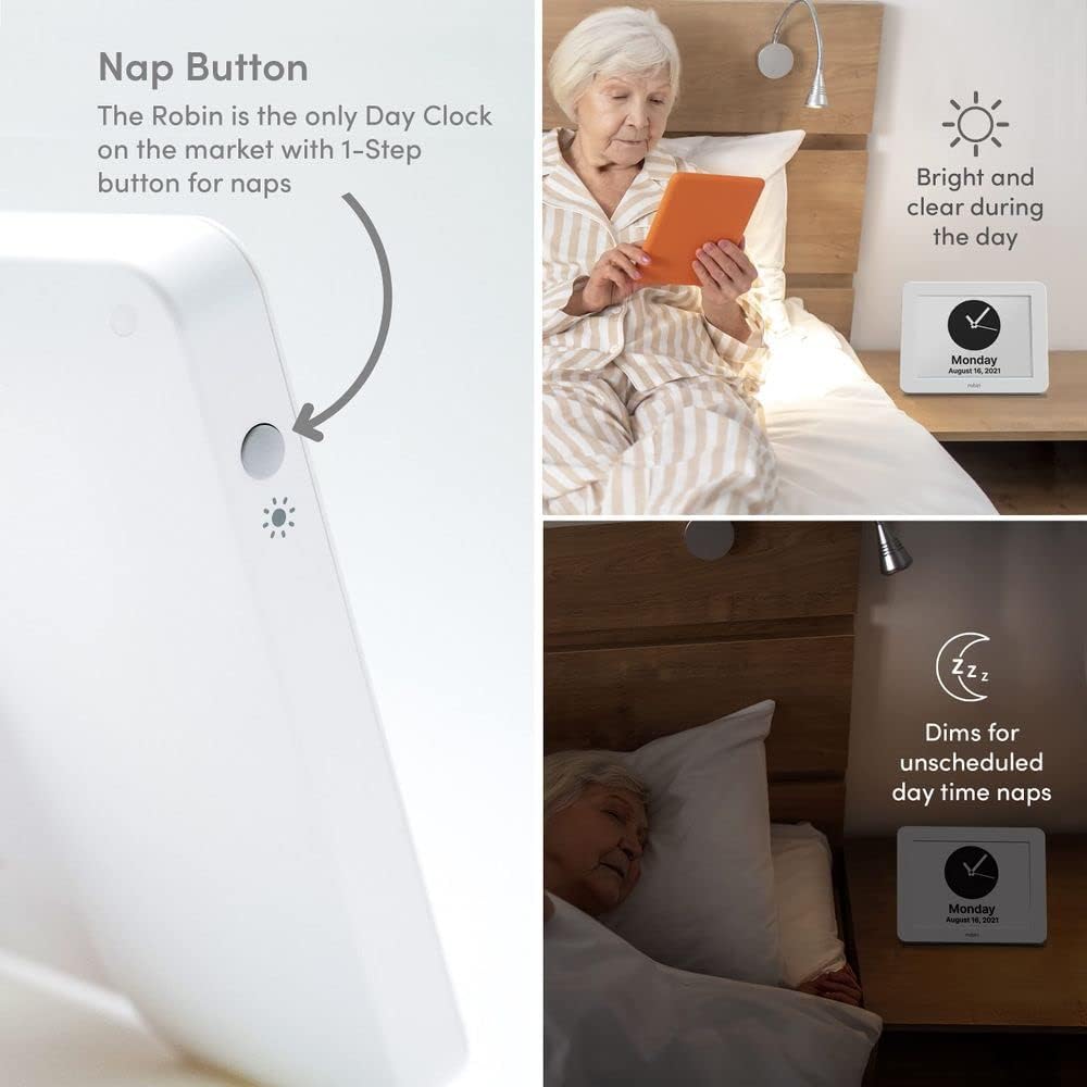 Robin 8" Day Clock White