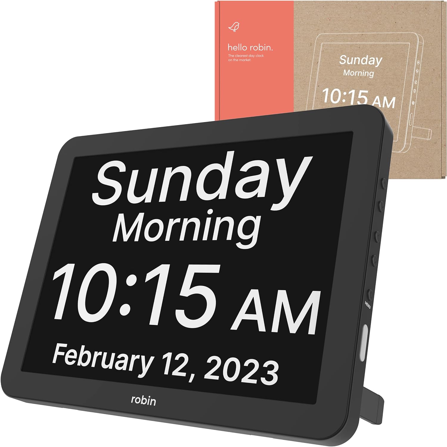 Robin 15" Day Clock Black