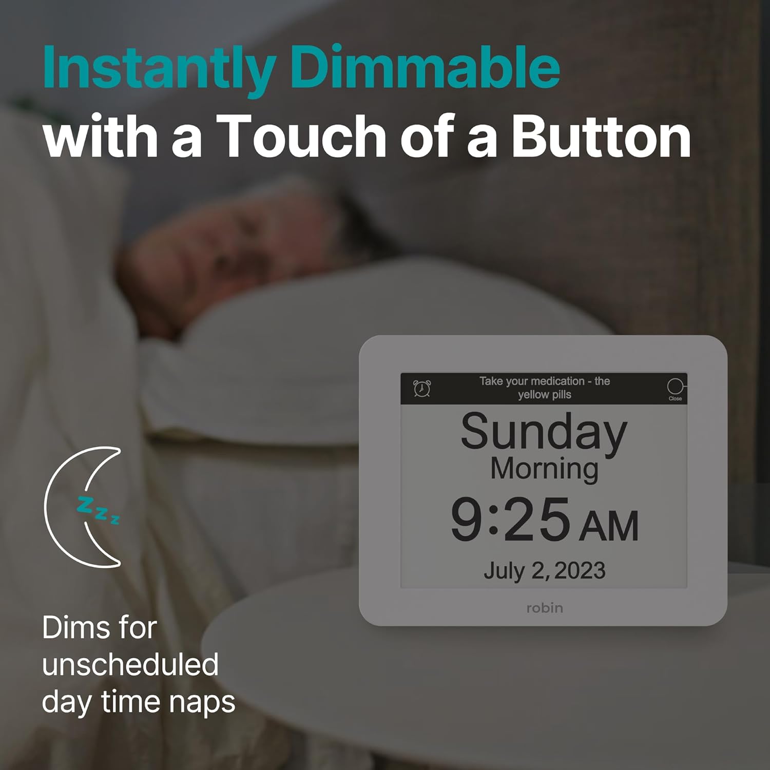 Robin 8" Day Clock White