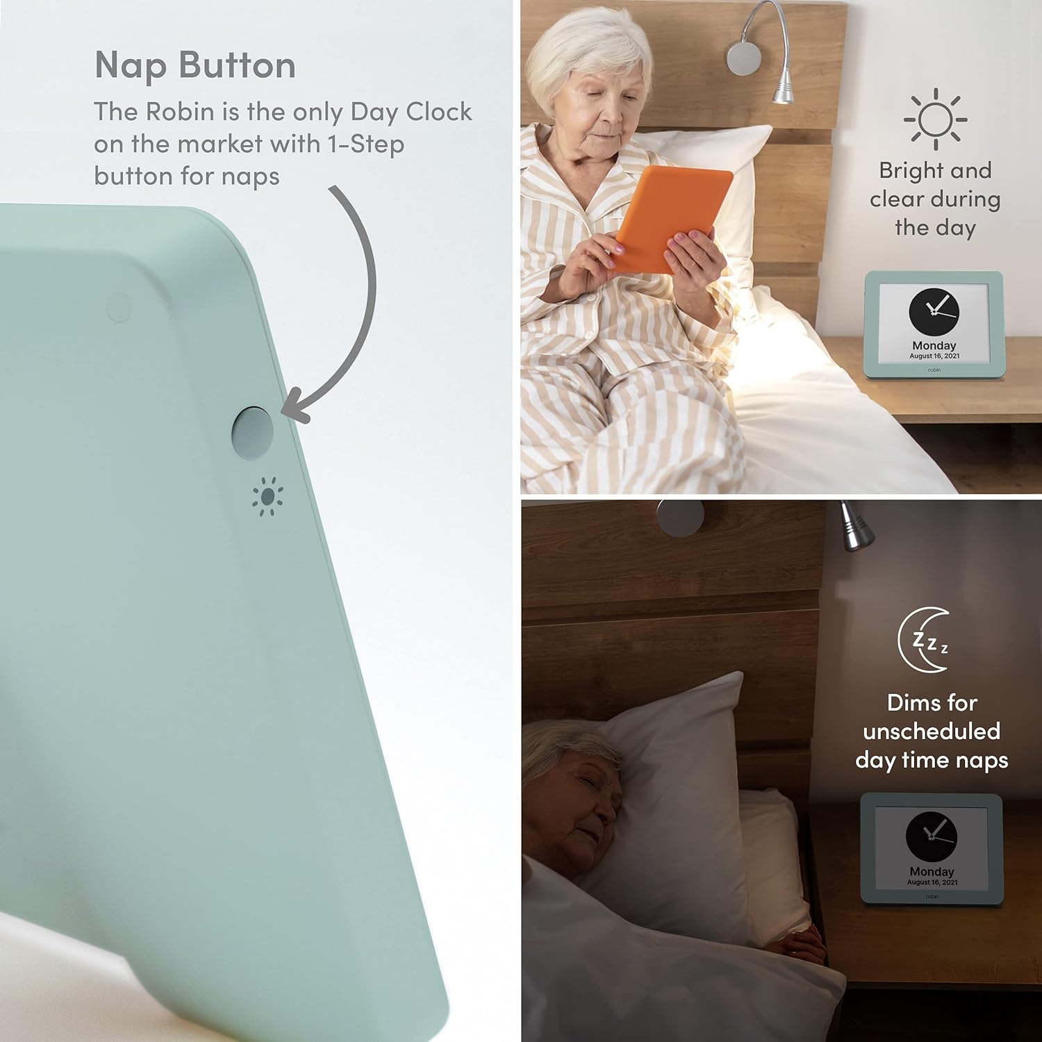 Robin 8" Day Clock Mint