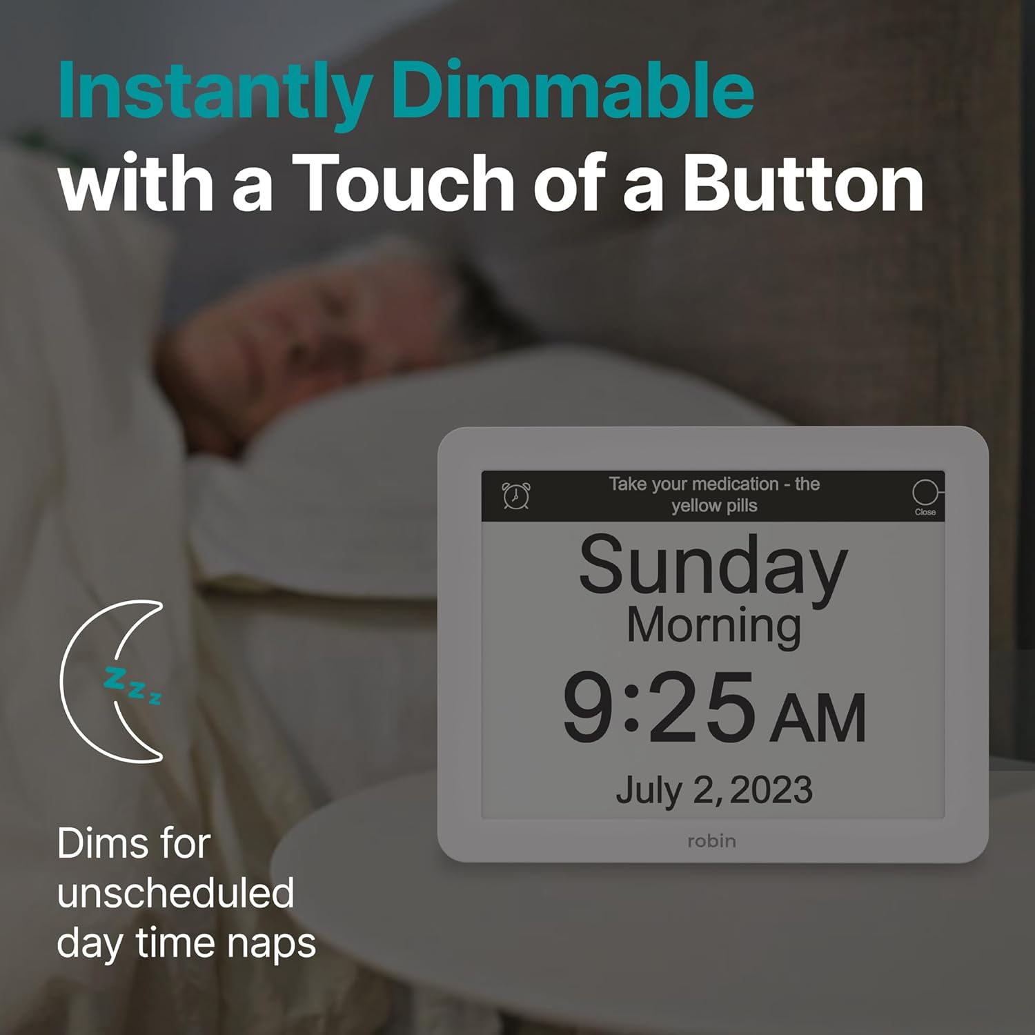 Robin 12" Day Clock White