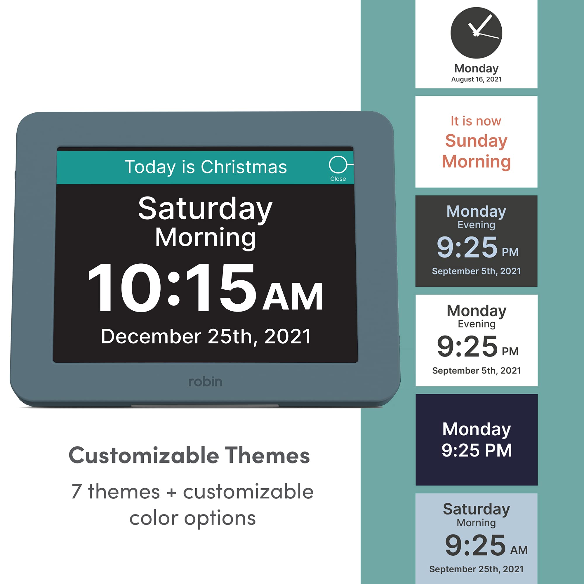 Robin 8" Day Clock Winter Day