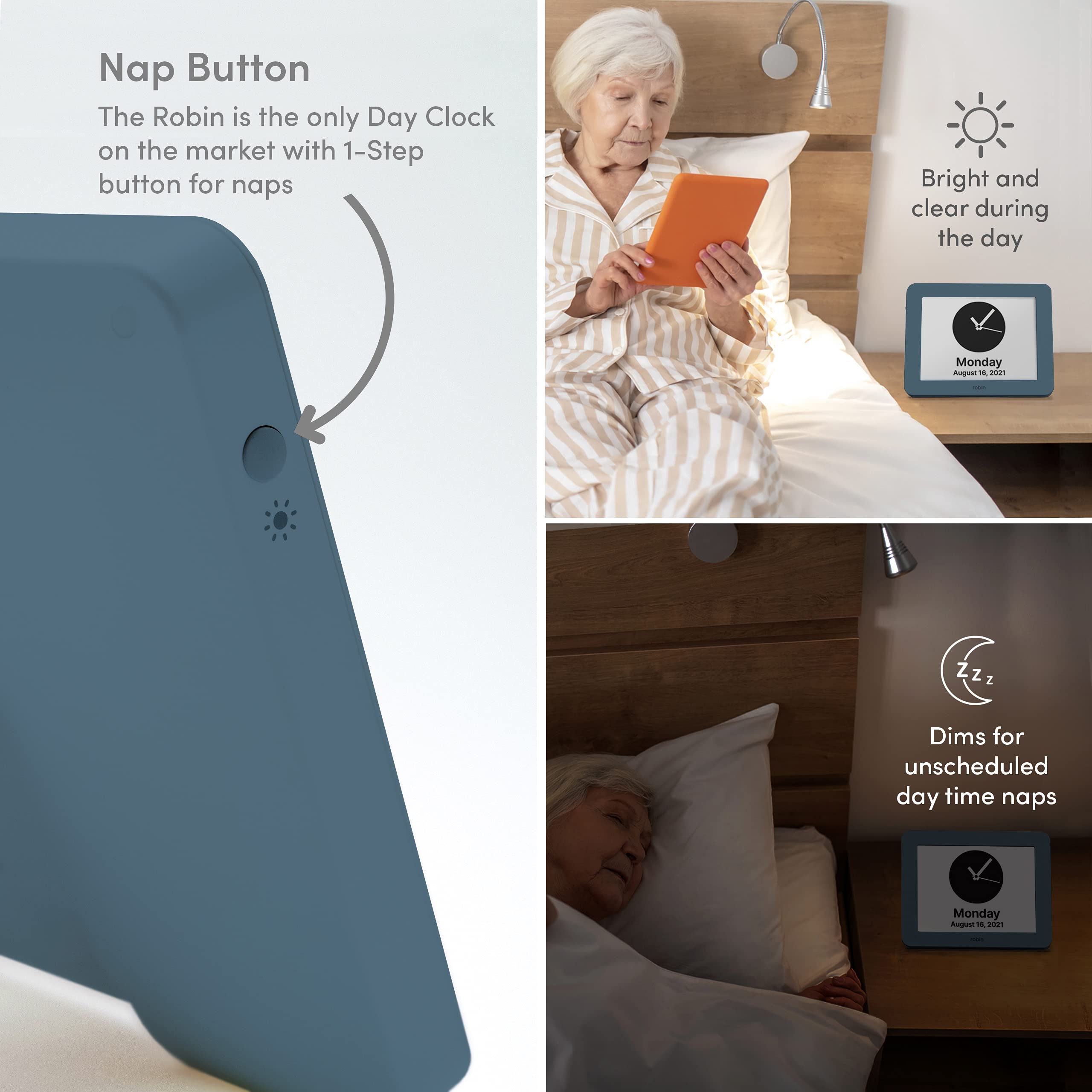 Robin 8" Day Clock Winter Day