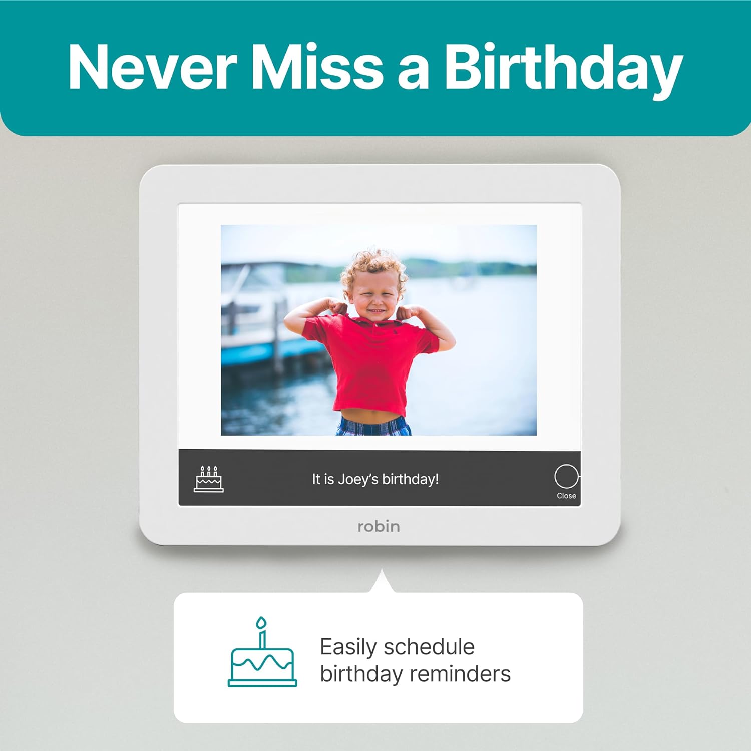 Robin 8" Day Clock White