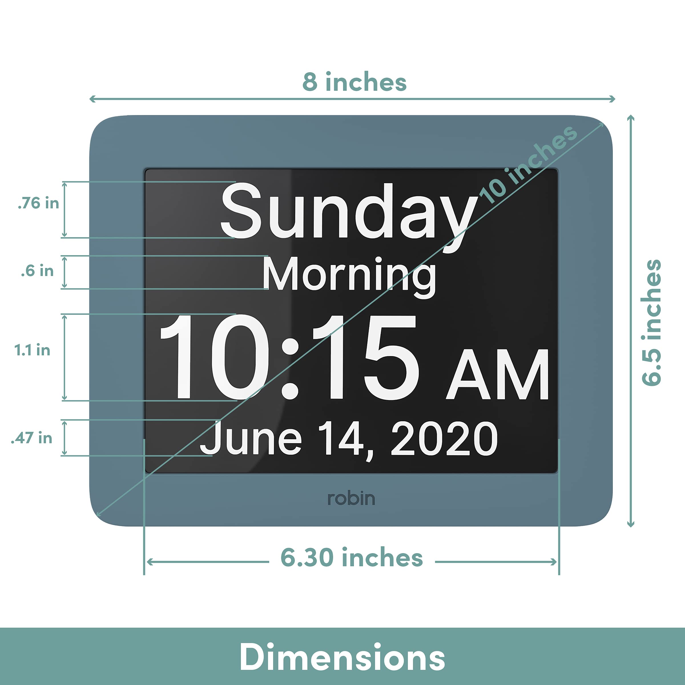 Robin 8" Day Clock Winter Day