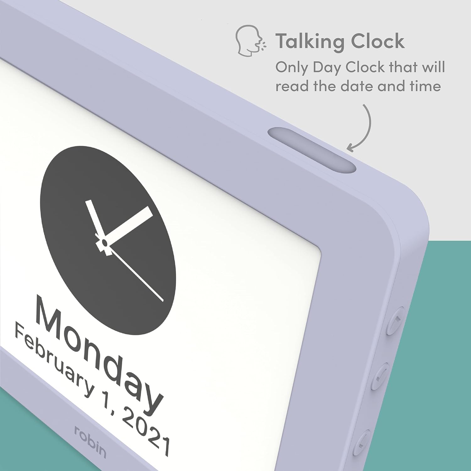 Robin 8" Day Clock Lavender