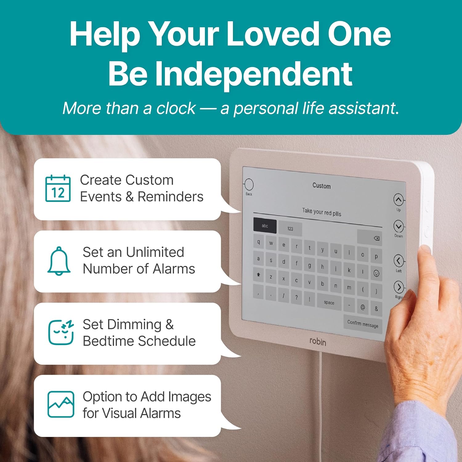 Robin 12" Day Clock White