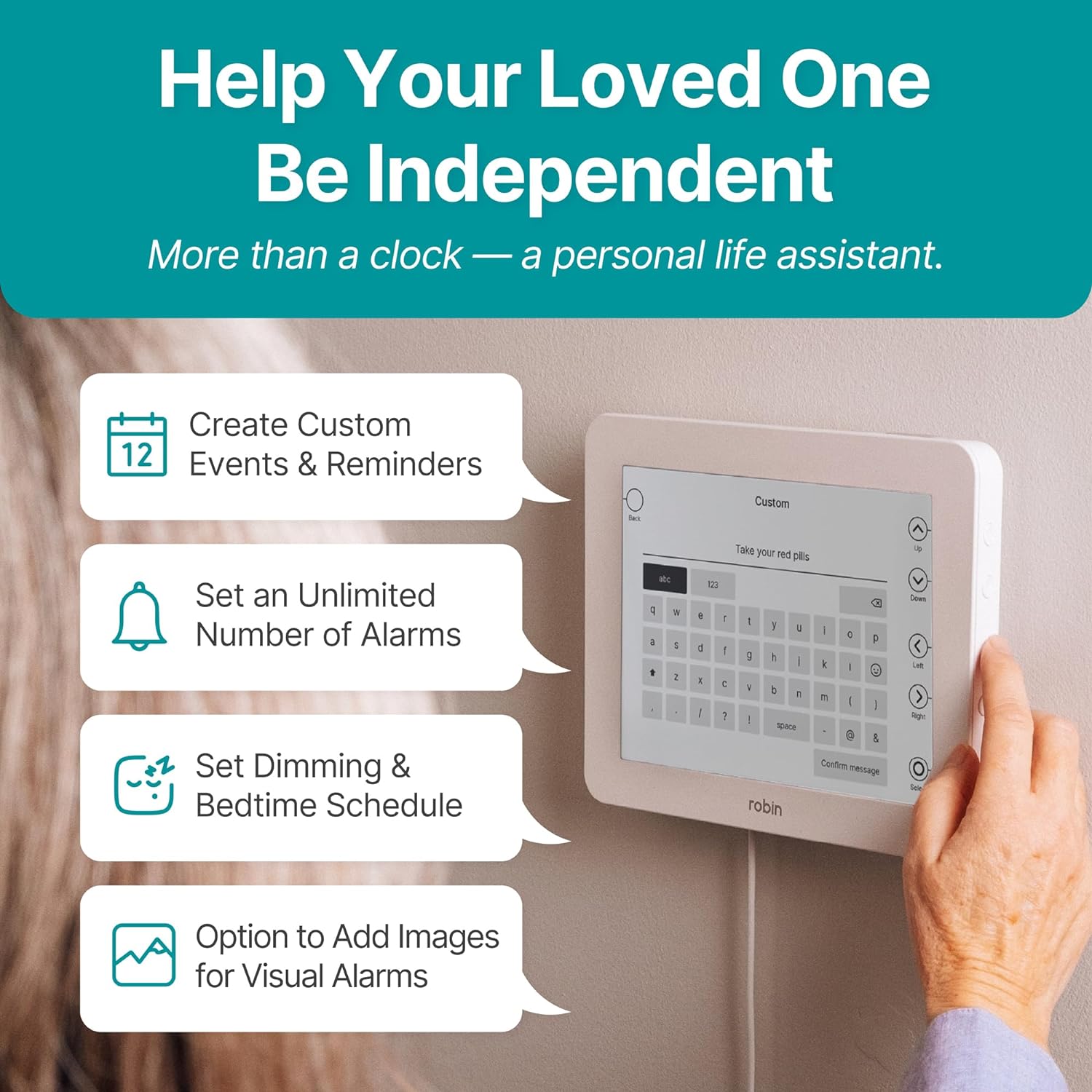 Robin 8" Day Clock White