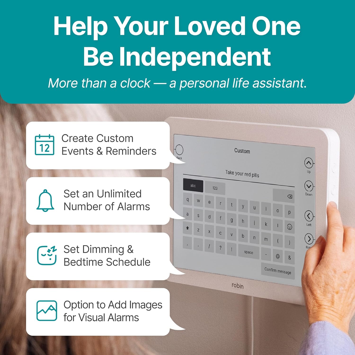 Robin 15" Day Clock White
