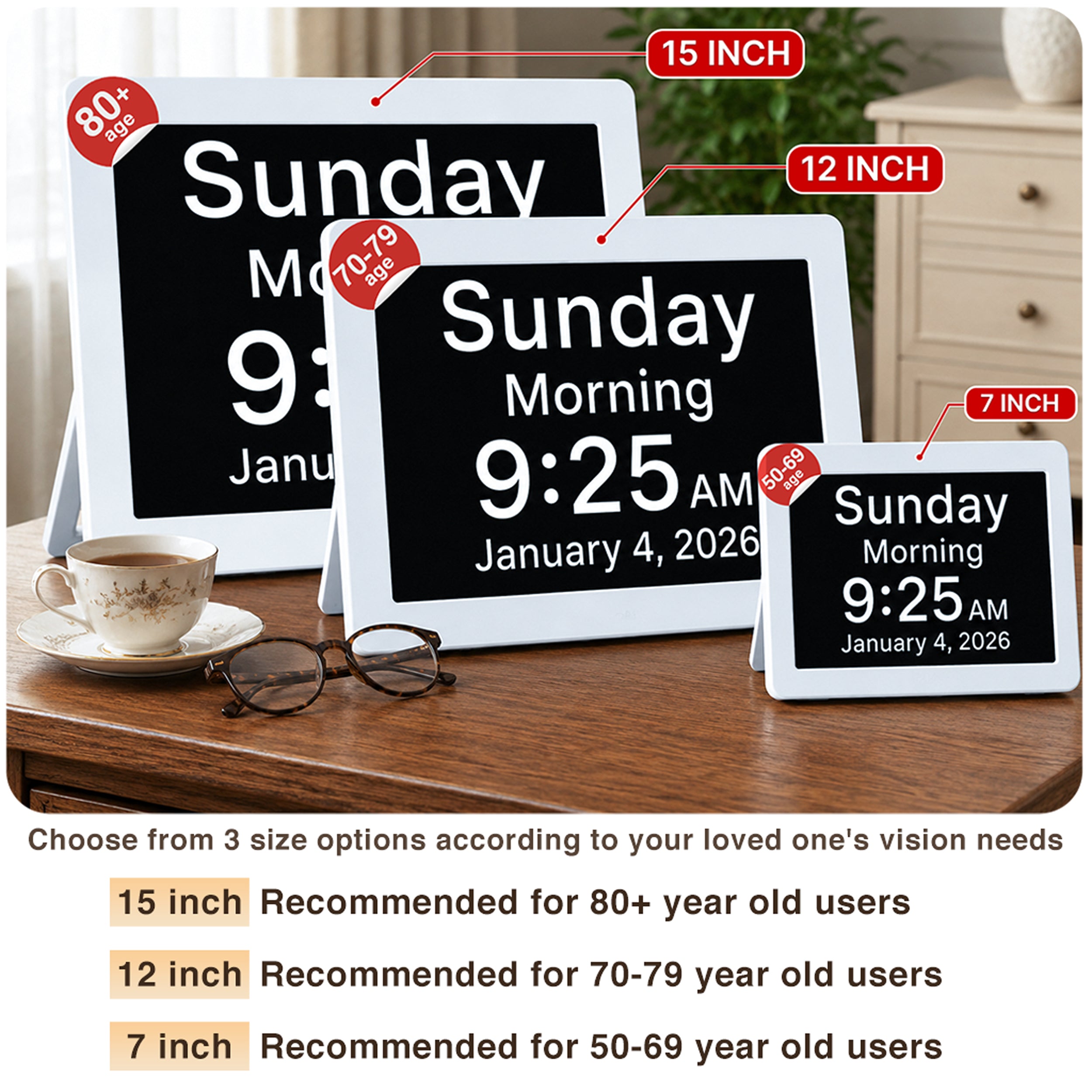 Robin Day Clock 7" White