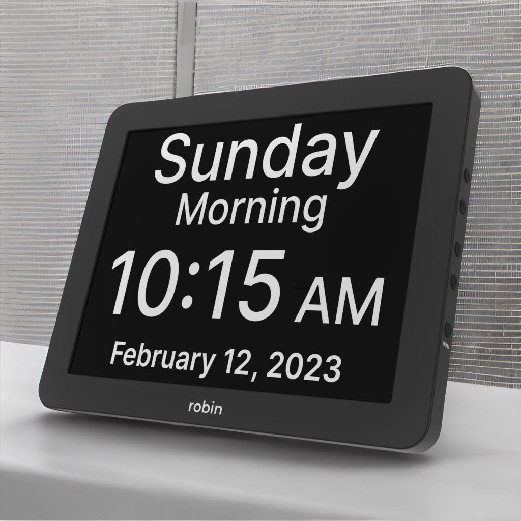 Corbin Clock Robin | The Ultimate Day Clock and Digital Alarm Clock – Robin Clock