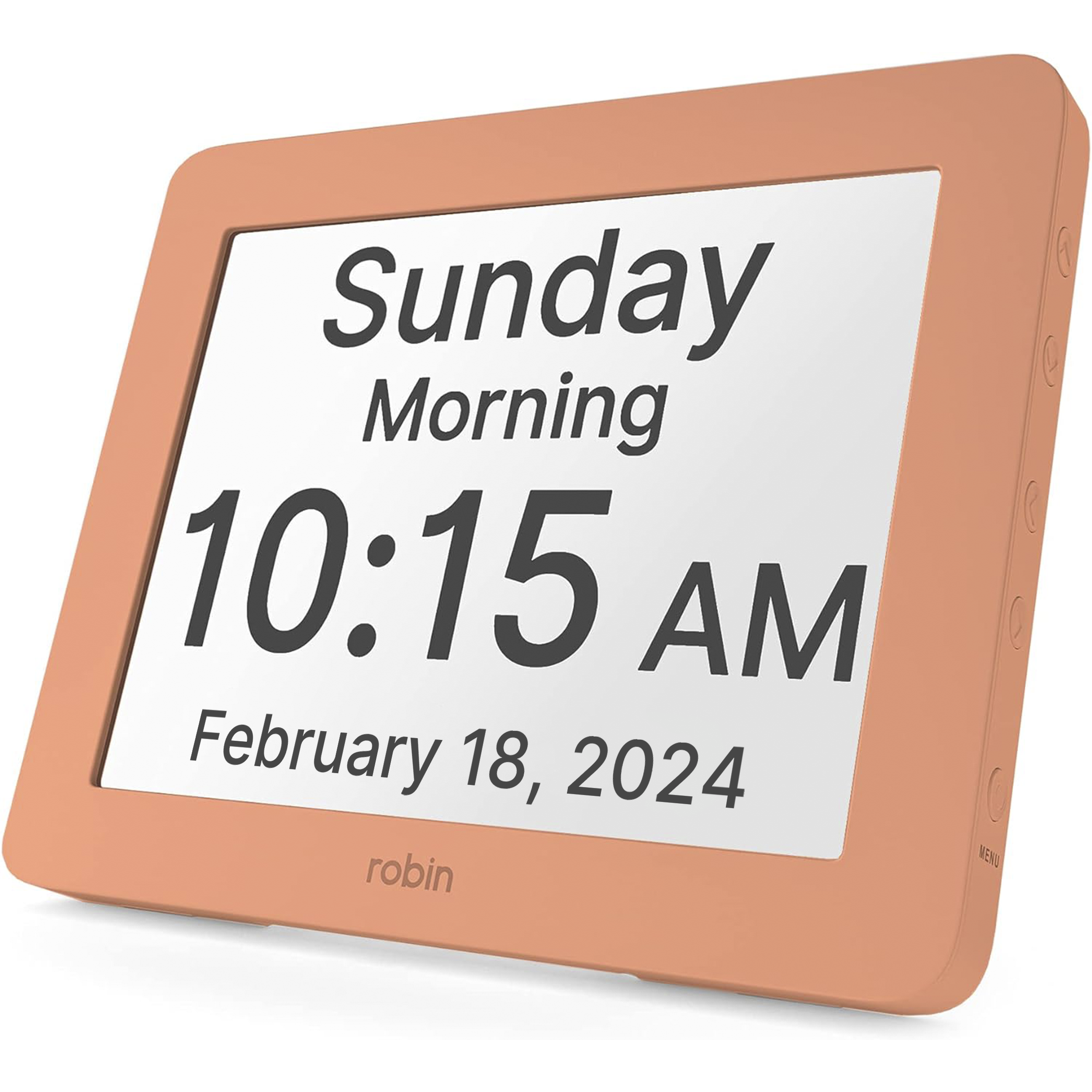 Robin 8" Day Clock Orange Blush