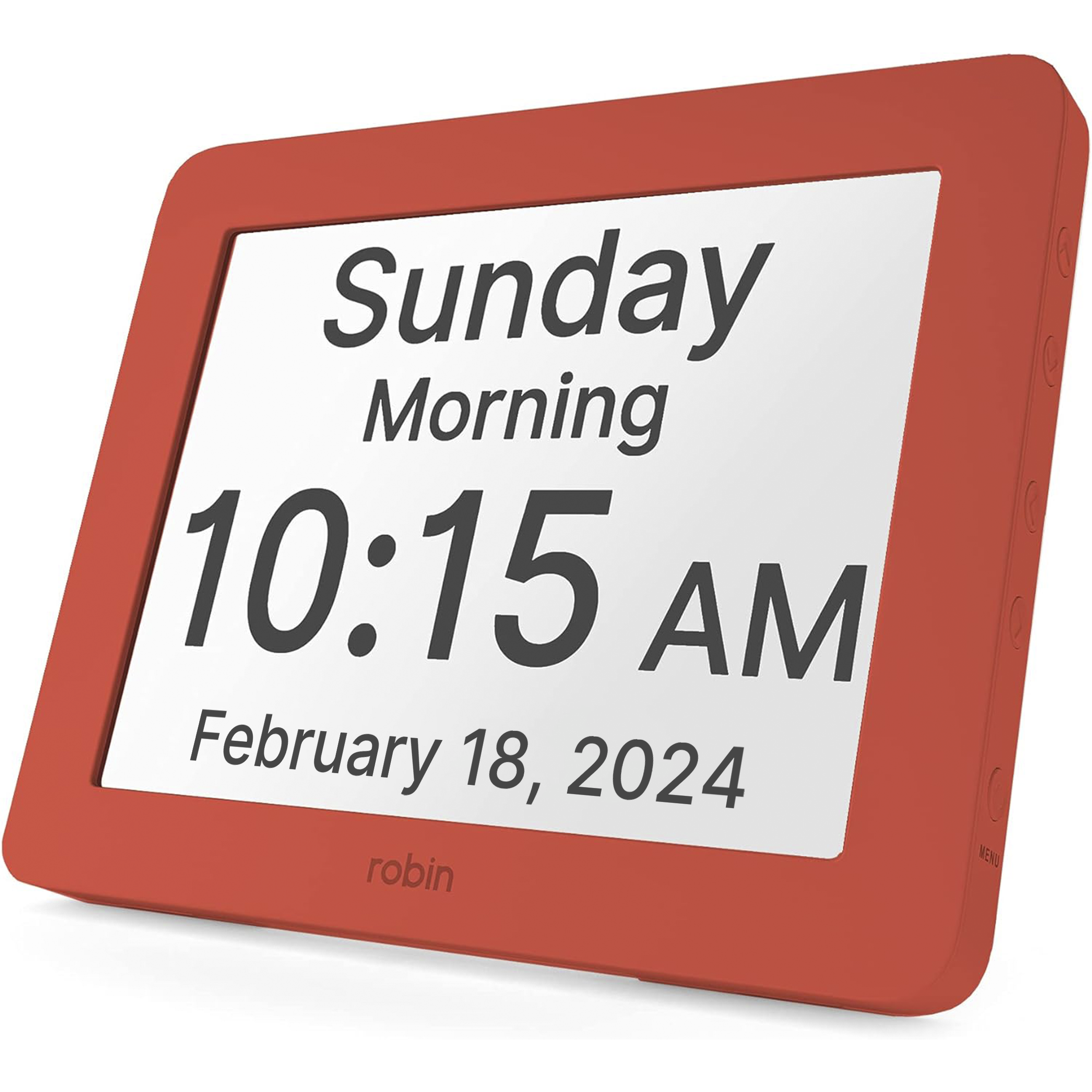 Robin 8" Day Clock Tomato