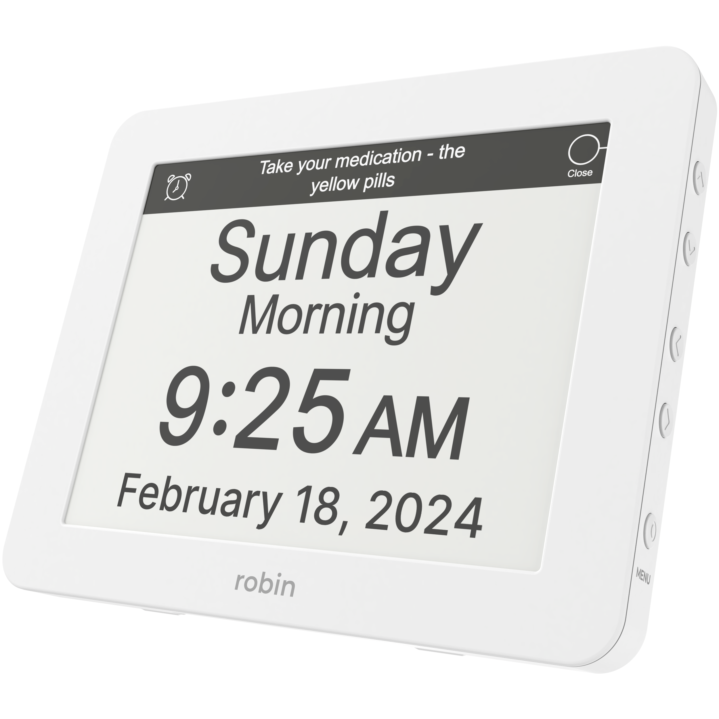 Robin 8" Day Clock White